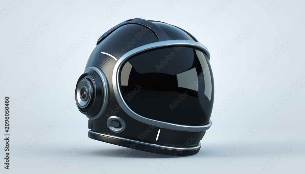 Fototapeta premium Space helmet with dark visor closeup.