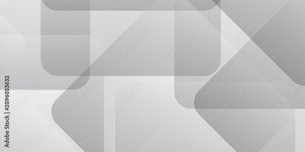 Obraz premium gray overlap technology tech grid triangle business digital curve poster and banner web creative origami square rectangle template background.
