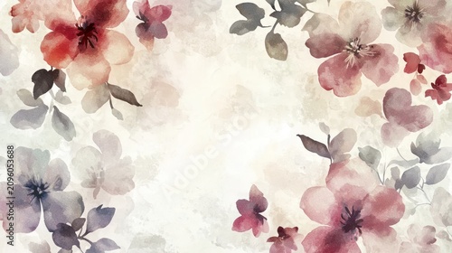 Floral watercolor background