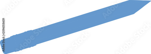 Obraz na płótnie Pencil features a solid light blue silhouette angled diagonally across the frame