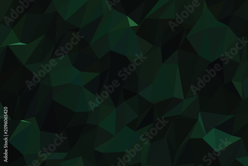 Photos Dark green low poly geometric pattern with triangular facets and subtle gradient