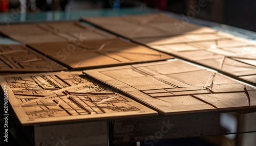 Close-up view of wooden floor planks with natural grain.