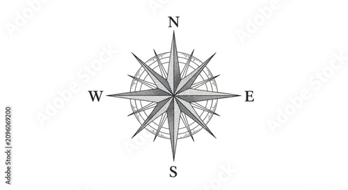Photos Vintage Compass Rose Nautical Navigation Tool.