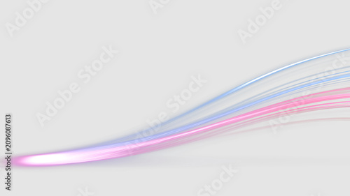Blue and Pink Energy Trails with High Speed Glow PNG
