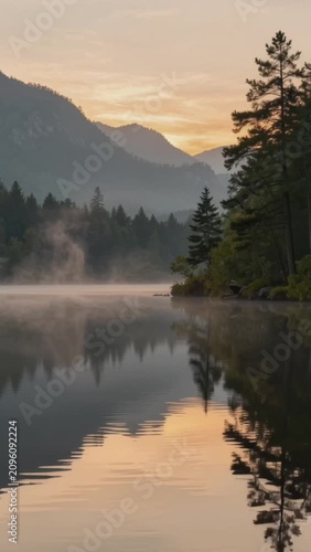 sunrise over the lake