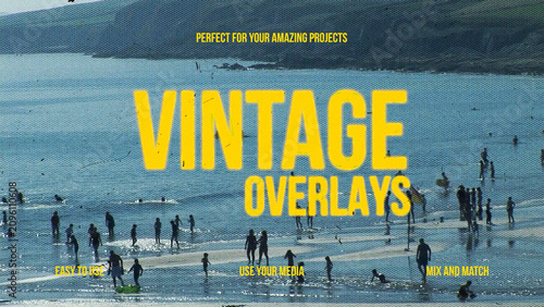 Vintage Halftone Overlay Titles