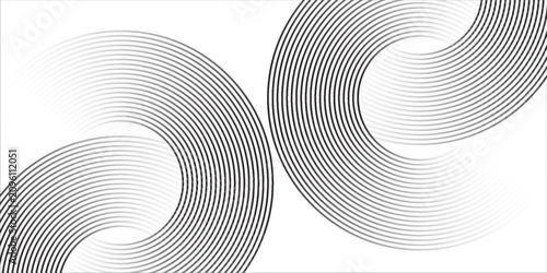 Schilderij op canvas White geometric abstract background overlapping layers on bright space with line effect decoration