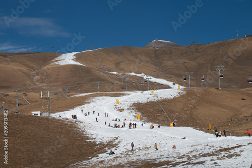 snow covered mountains for skiing