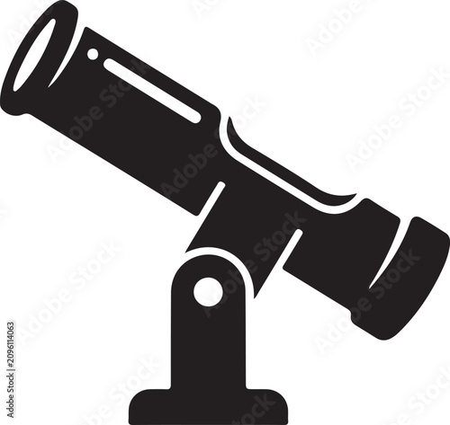 Fishing Rod Holder Black Silhouette Isolated on White Background