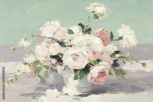 Modern Expressive Impasto Floral Oil Painting
