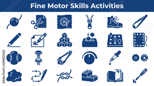 Foto Fine motor skills activities for children development education and learning