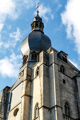 Exterior of Collegiate Church of Our Lady of Dinant, Dinant, Wallonia,  Belgium, Europe