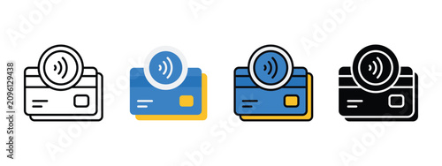 Fotografie Smart Card Payment Icon for Secure Contactless Banking and Business Transactions