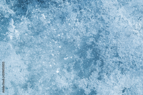 Vászonkép Close-up of blue ice texture