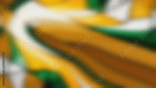 Fényképezés Wavy texture with a luminous central glow, blending golden orange, verdant
