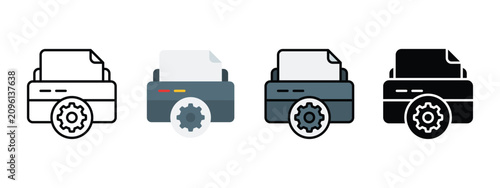 Print Settings Configuration Icon for Document Output and Printer Management