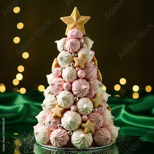 Pink rose bouquet in gold vase with fairy lights.