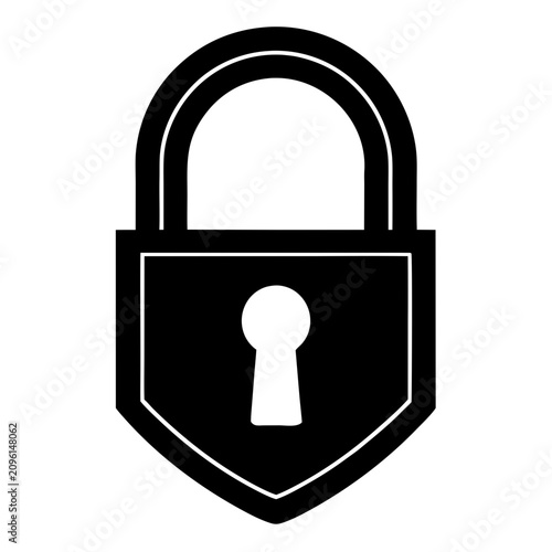 Lock icon vector on white background perfect for cybersecurity, data protection, and secure login interface design.