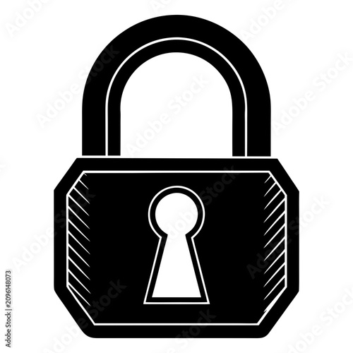 Minimal lock vector designed for UI kits, dashboards, software interfaces, and secure applications.