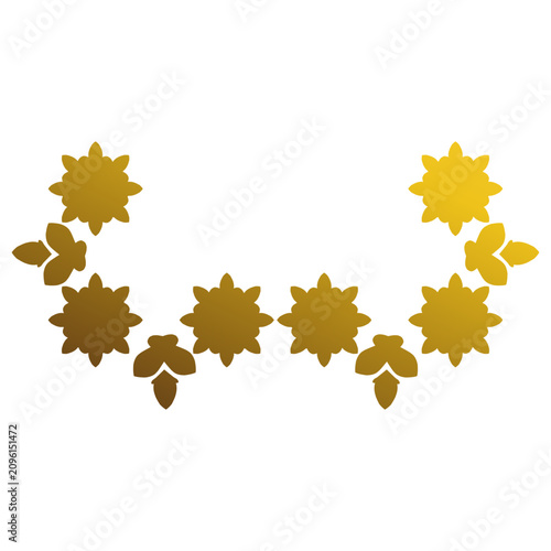 Elegant Golden Botanical Divider