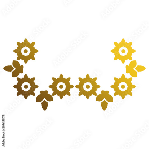 Elegant Golden Botanical Divider