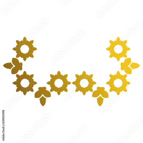 Elegant Golden Botanical Divider
