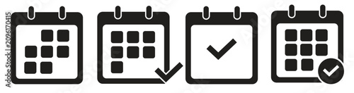 Fotografía checkmark calender icon for schedules plans.