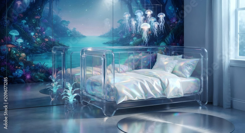 Bioluminescent Jellyfish Theme Baby Nursery