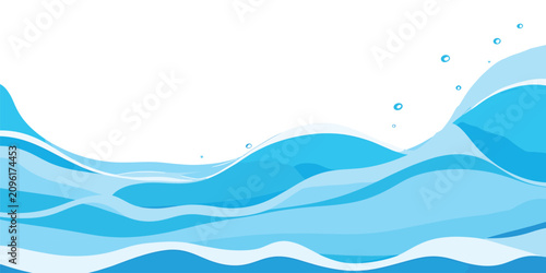 Photography Abstract blue water wave splash background vector illustration