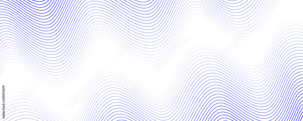 Fototapeta premium Blue lines abstract futuristic banner background design. Vector illustration