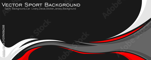 car livery design. sporty background design for vehicle vinyl wrap and car branding in black color vector template EPS 10