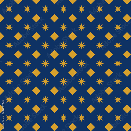 Golden Star Seamless Pattern