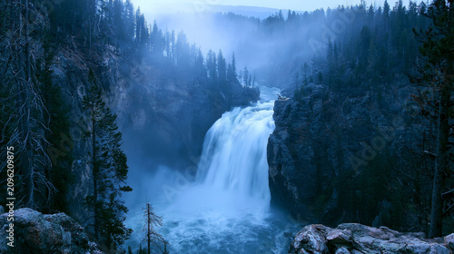 amazing river waterfall in the wilderness
