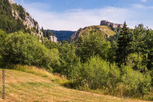 Photography The Jura mountains surrounding the Château de Joux in Burgundy - France