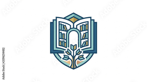 Academic Institution Crest Symbol.