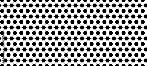 Foto Soccer honeycomb ball and seamless pattern hexagon net with mesh bee lace