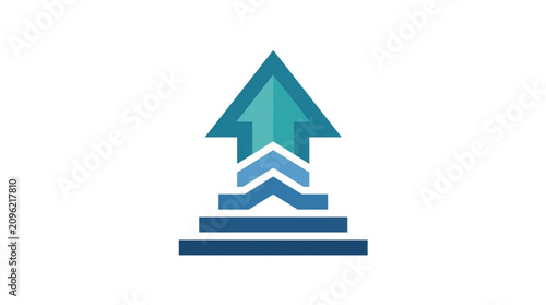 Fotografie Ascending Growth Symbol.