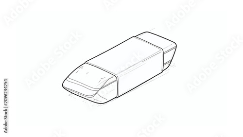 фотографія White rubber eraser for erasing pencil marks with stationery