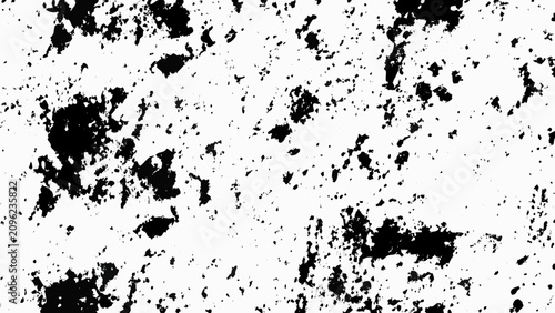 Bild auf Leinwand Distressed black and white grunge texture with irregular shapes and splatters on