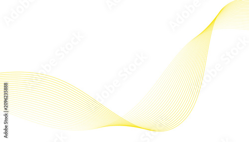 Abstract yellow wave line illustration