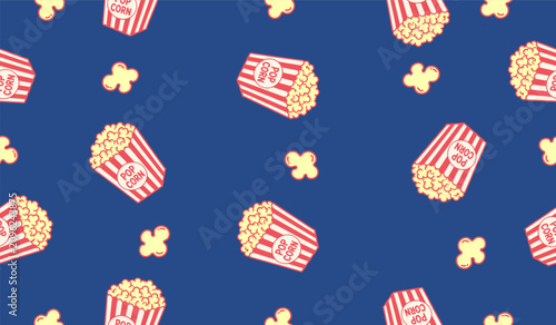 Popcorn pattern background vector design