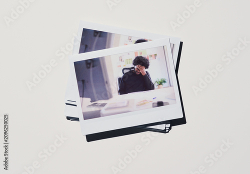 Mockup of A stack of polaroids