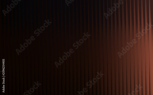 Abstract dark brown background featuring vertical geometric stripes with right side light illumination and dark edge shadows.