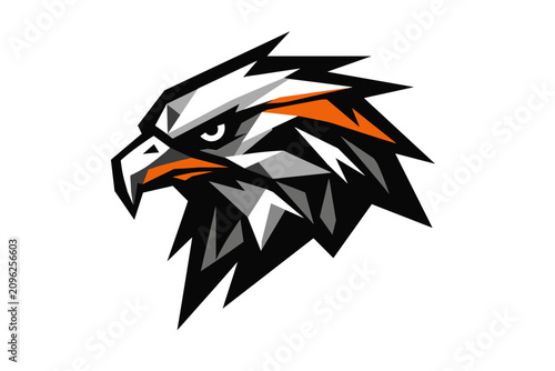 Stylized illustration of an eagle head.