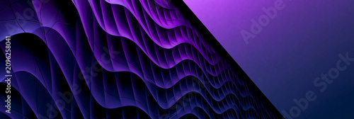 cyberpunk wall relief with violet gradient background, futuristic cyberpunk wall design, abstract sci-fi relief texture in purple cyberpunk style