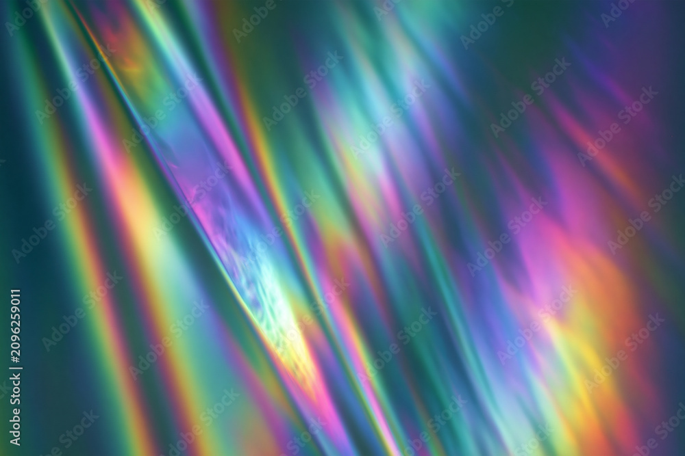 Obraz premium Abstract Holographic Rainbow Prism Background with Vertical Light Rays