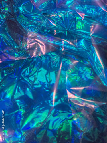 Blue holographic texture abstract