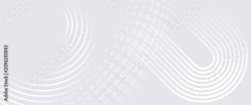 Cuadro en lienzo abstract white gradient color background with curve and swirl lines