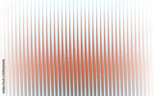 Canvastavla Abstract white, orange, and blue multicolored gradient background featuring vertical geometric stripes with central shadow and 3d ribbed texture