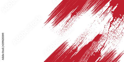 Straight red ink vector lines pack. Bloody color long and round hand-drawn brushstroke text highlights, frames, circles. Asian calligraphy brushstroke set.